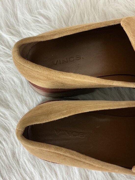 Vince Robin Brown Suede Leather Square Toe Penny Loafer US 7 M EU 37 - Picture 4 of 8